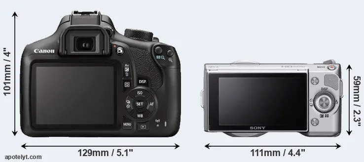 Comparison T6 or NEX-5 rear