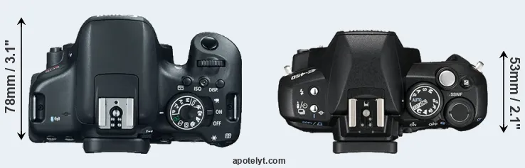 Compare T6i versus E-450 top