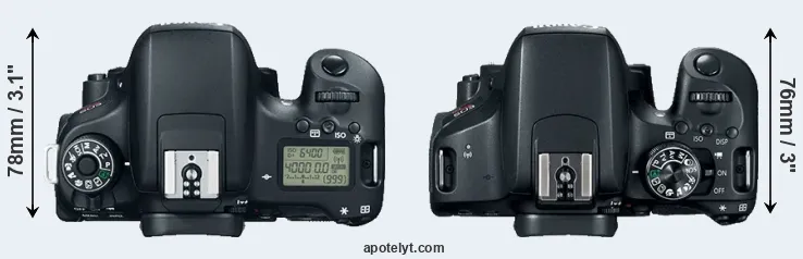Compare T6s versus T7i top