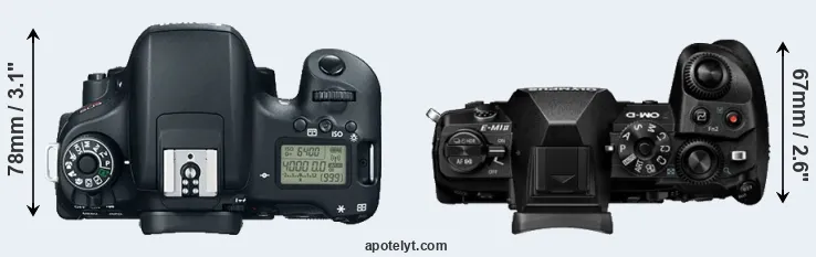 Compare T6s versus E-M1 II top