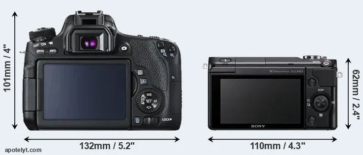 Comparison T6s or NEX-3N rear