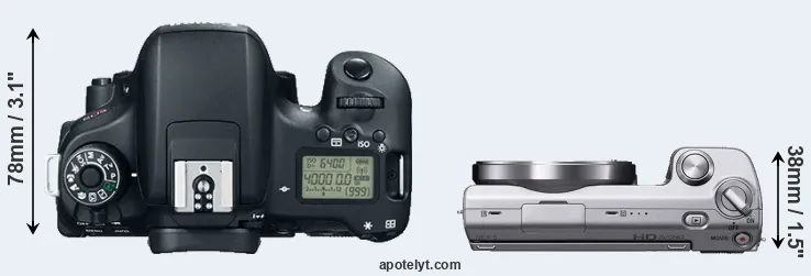 Compare T6s versus NEX-5 top