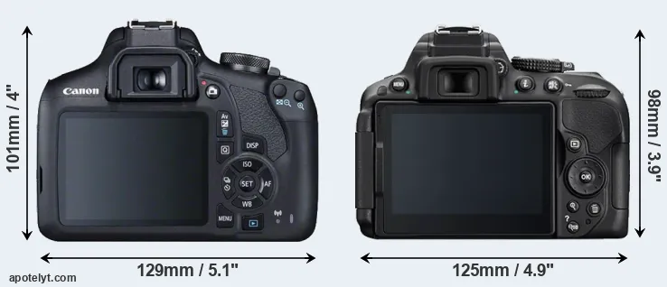 Comparison T7 or D5300 rear