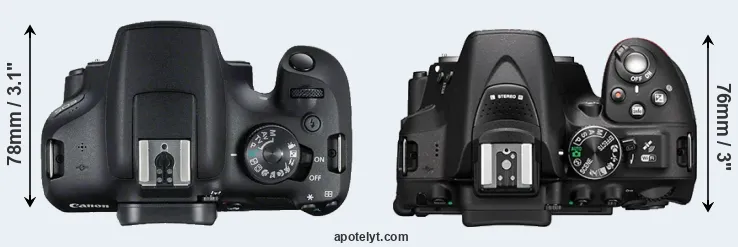 Compare T7 versus D5300 top