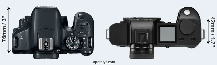 Compare T7i versus Leica SL2 top