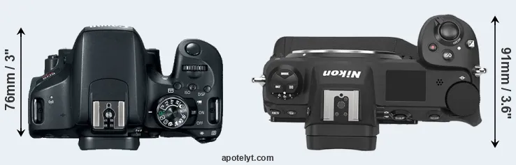 Compare T7i versus Z9 top