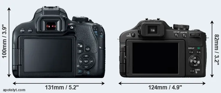 Comparison T7i or FZ150 rear