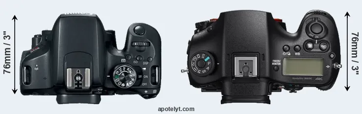 Compare T7i versus A99 II top