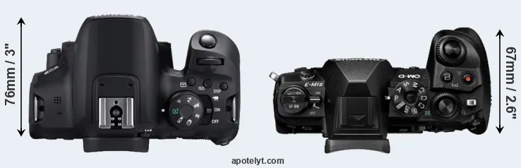 Compare T8i versus E-M1 II top