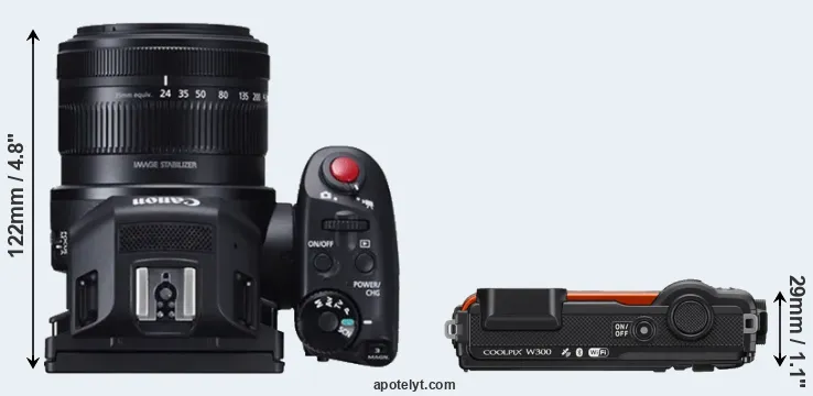 Compare XC10 versus W300 top
