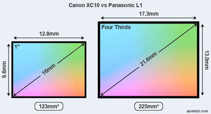 Canon XC10 and Panasonic L1 sensor measures