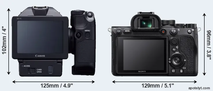 Comparison XC10 or A7R IV rear