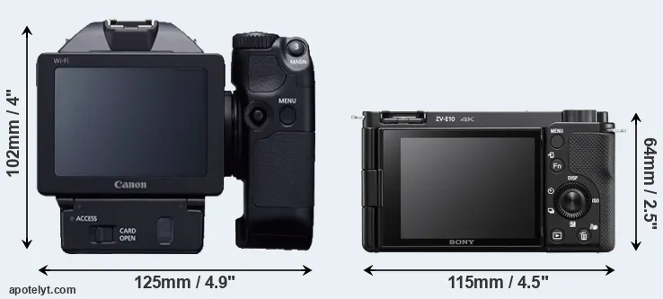 Comparison XC10 or ZV-E10 rear
