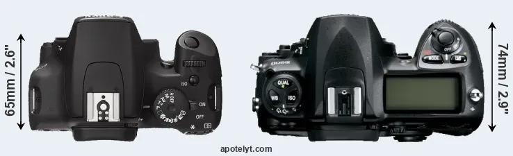 Compare XS versus D200 top