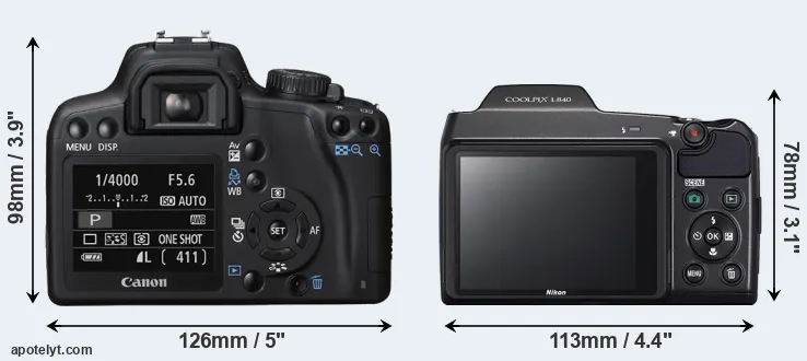 Comparison XS or L840 rear