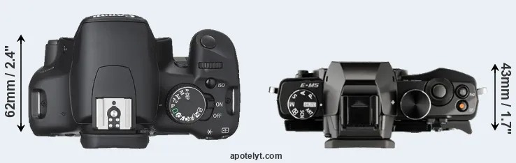 Compare XSi versus E-M5 top