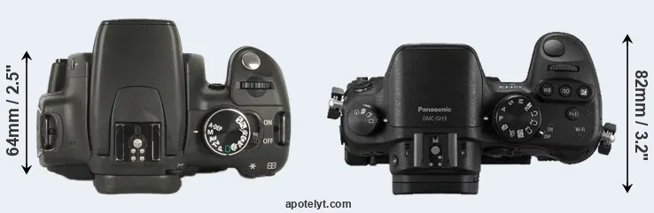 Compare XT versus GH3 top