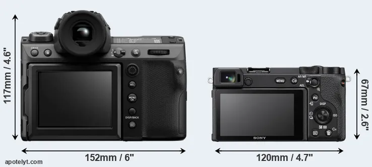 Comparison GFX 100 II or A6600 rear