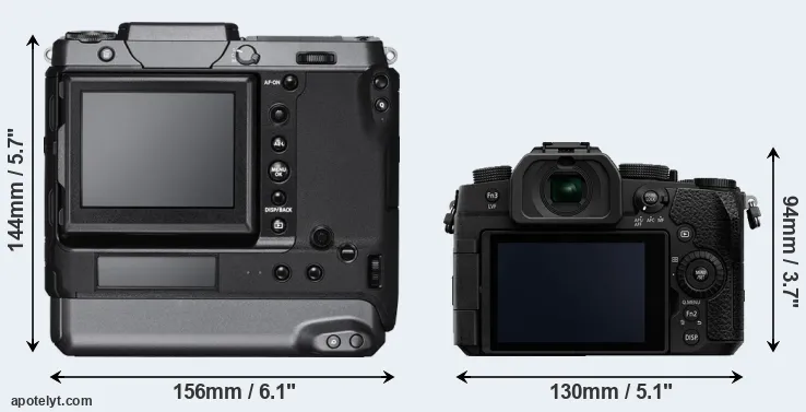 Comparison GFX 100 or G95 rear
