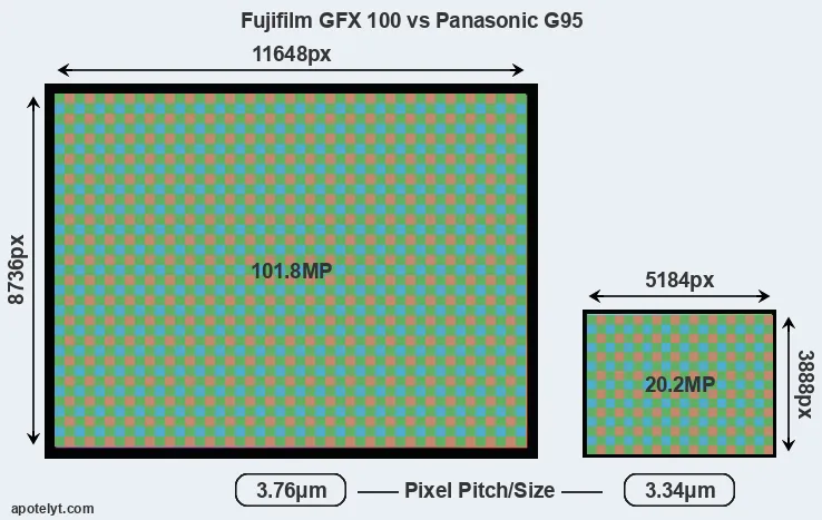 GFX 100 versus G95 MP