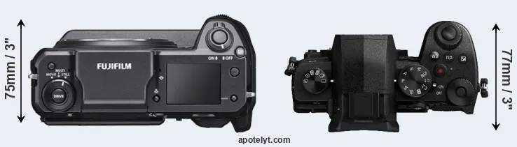 Compare GFX 100 versus G95 top