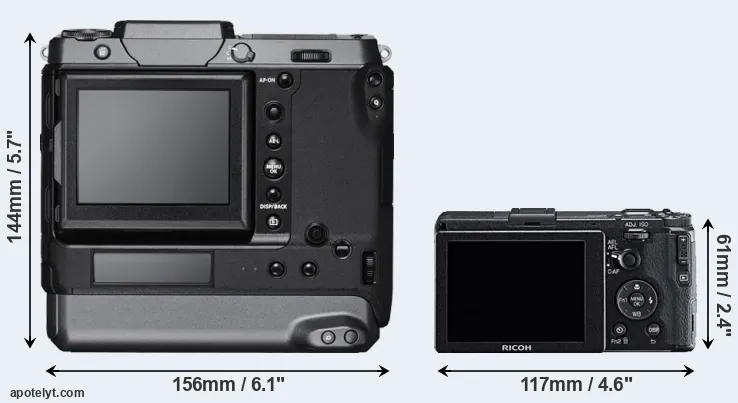 Comparison GFX 100 or GR rear