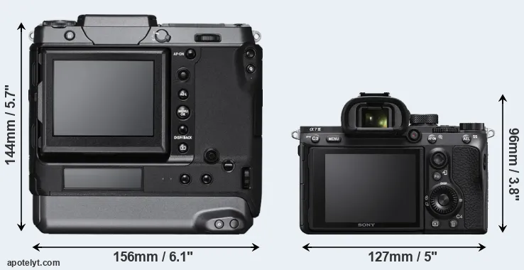Comparison GFX 100 or A7 III rear