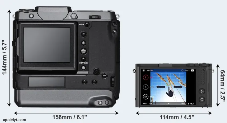 Comparison GFX 100 or M1 rear