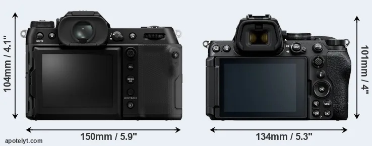 Comparison GFX 100S II or Z5 II rear