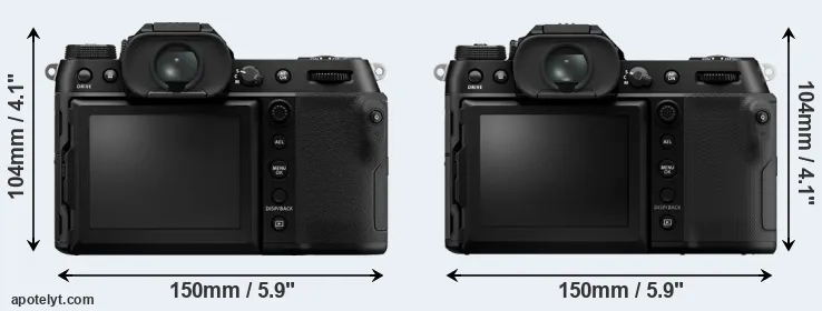 Comparison GFX 100S or GFX 100S II rear