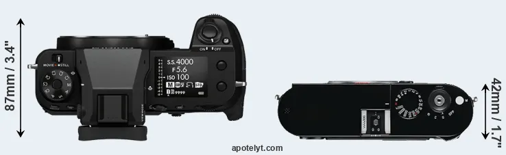 Compare GFX 100S versus M Typ 240 top