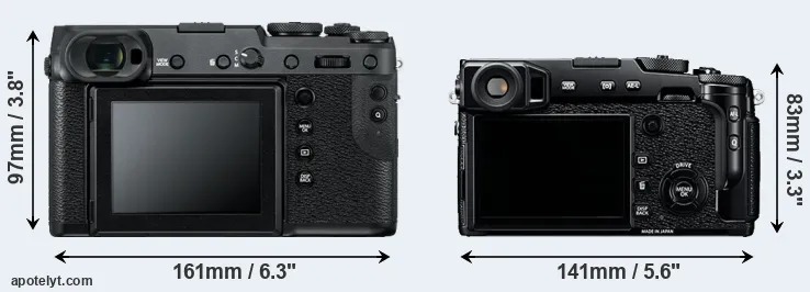 Comparison GFX 50R or X-Pro2 rear