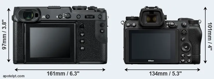 Comparison GFX 50R or Z7 II rear