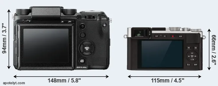 Comparison GFX 50S or D-LUX 7 rear