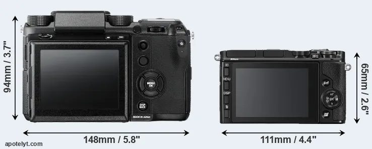 Comparison GFX 50S or V3 rear