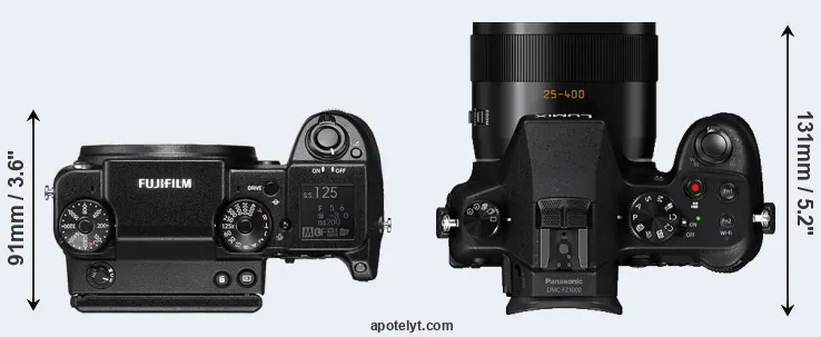 Compare GFX 50S versus FZ1000 top