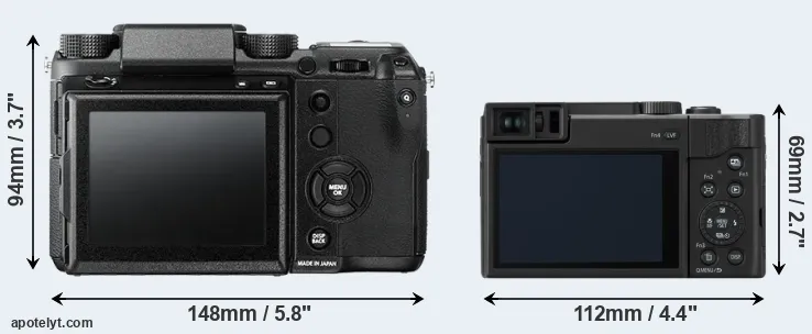 Comparison GFX 50S or ZS80 rear