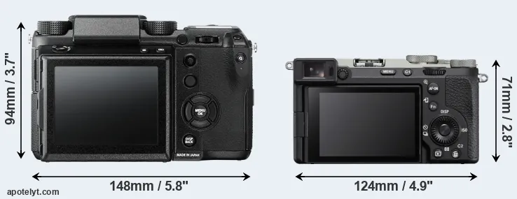 Comparison GFX 50S or A7C R rear