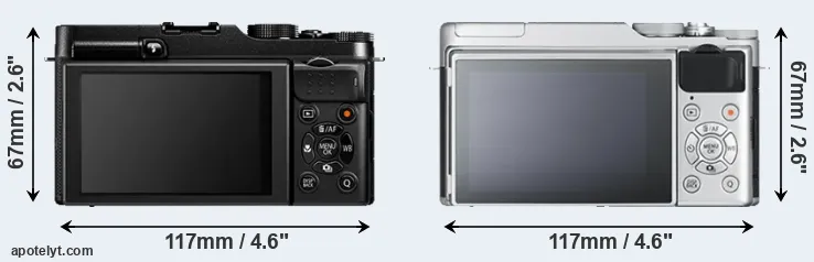Comparison X-A1 or X-A10 rear