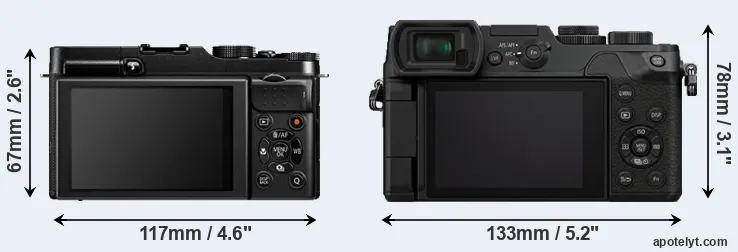 Comparison X-A1 or GX8 rear