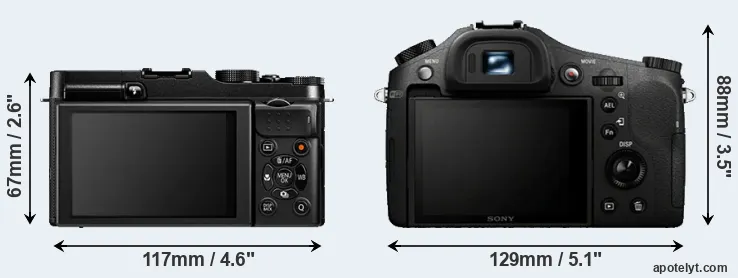 Comparison X-A1 or RX10 rear