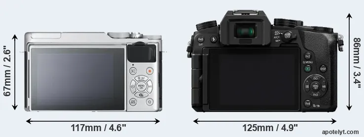 Comparison X-A10 or G7 rear