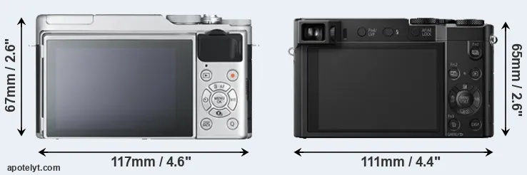 Comparison X-A10 or ZS100 rear
