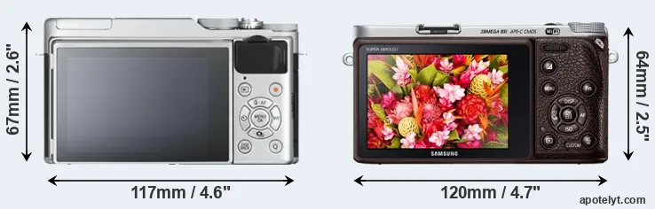 Comparison X-A10 or NX500 rear