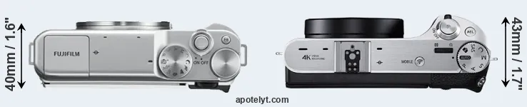Compare X-A10 versus NX500 top