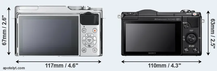 Comparison X-A10 or A5000 rear