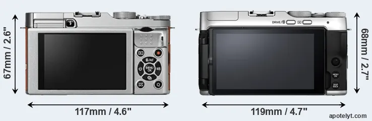 Comparison X-A2 or X-A7 rear
