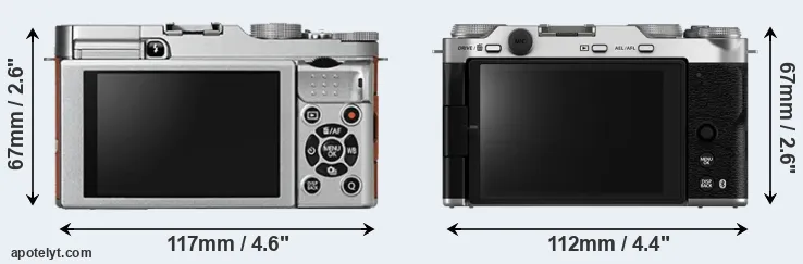Comparison X-A2 or X-M5 rear