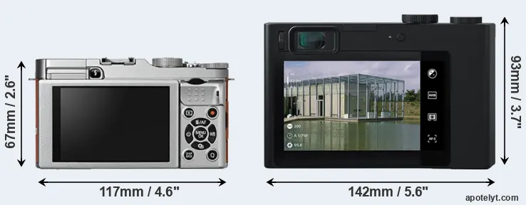 Comparison X-A2 or ZX1 rear