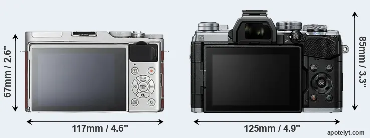 Comparison X-A3 or E-M5 III rear